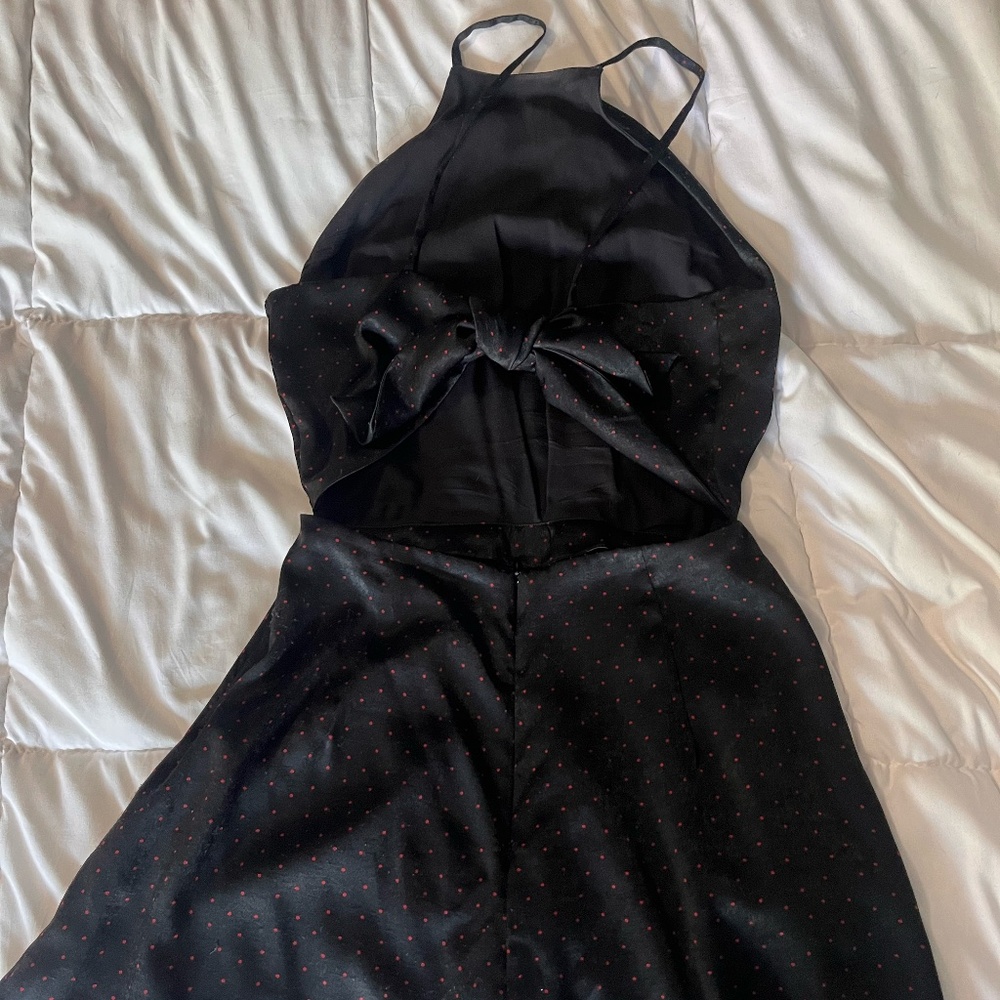 ZARA Romper - Black with red polka dots - size Small